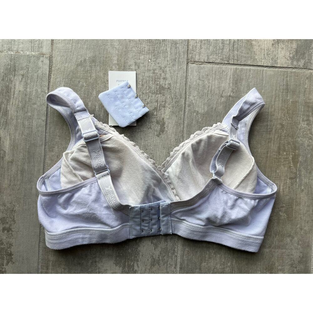 Maternity Nursing Bra Cotton Pregnancy Wireless Breast Feeding Wire Free Sleep L - Picture 5 of 9